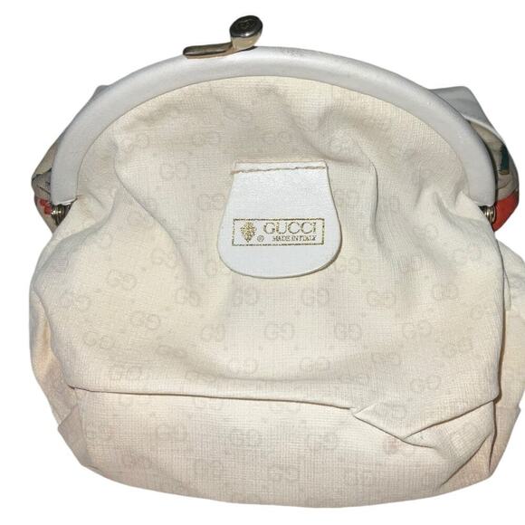 Gucci Floral Vintage Retro Kiss-lock Purse Clutch Rare - Picture 7 of 16